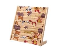 PETSOLA Librero Infantil Estante de Madera para Libros de Niños Expositor Organizador para Cuentos Y Juguetes Gran Capacidad de Almacenamiento Rack para Libro, 60x30x80CM Animales