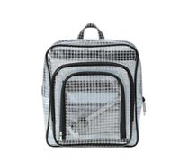 PETSOLA Mochila PVC con Rejilla Multibolsillos Mochila Antiestática con Cremallera Portátil Bolsa Portaherramientas para Técnicos, Array, Negro