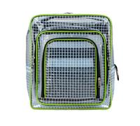 PETSOLA Mochila PVC con Rejilla Multibolsillos Mochila Antiestática con Cremallera Portátil Bolsa Portaherramientas para Técnicos, Array, Verde