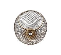 PETSOLA Pantalla de Lámpara Estilo Vintage Cubierta Metálica Decorativa para Lámpara Colgante Diseño Enrejado Resistente de Hierro Protector Ideal para Sala D