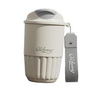 PETSOLA Taza de Café Térmica Portátil Vaso Botella Termo con Tapa con Forro Cerámico Y Cuerpo de Acero Inoxidable Sin Fugas Y Fácil de Limpiar Apta para Café, Blanco, Individual