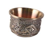 PETSOLA Vaso de Whisky Vaso de de Metal Vintage Decoración Mini Vaso de Licor de Vino en Relieve Vaso de para Ron KTV Brandy Party 25 Ml, a, Individual