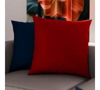 Petti Artesanos Italianos - Par de Fundas de Cojín de Microfibra de 45x45 cm, para Dormitorio, Sofá, Juego de 2 Fundas de Cojín, Funda de Almohada Doble, Azul Burdeos