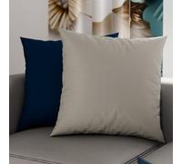 Petti Artesanos Italianos - Par de Fundas de Cojín de Microfibra de 60x60 cm, Cojines Decorativos para Dormitorio, Sofá, Juego de 2 Fundas de Cojín, Funda de Almohada de Doble Cara en Gris y Azul