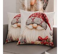 Petti Artesanos Italianos - Par de Microfibra de 35x35 cm, Fundas de Almohada Navideñas, Cojines Decorativos Navideños Dormitorio, Juego de 2 Fundas de Cojín, Funda de Almohada Navideña 13