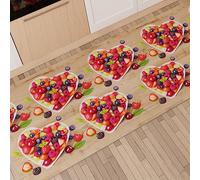 PETTI ARTIGIANI ITALIANI - Alfombra de Cocina Antideslizante y Lavable, Pasillo para Cocina, Alfombra Runner 52x240 cm Diseño Fresas 100% Made in Italy