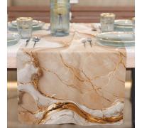 PETTI Artigiani Italiani - Camino de Mesa Moderno Elegante con Efecto mármol Beige, 100% Fabricado en Italia
