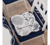 PETTI ARTIGIANI ITALIANI - Juego de 2 Cojines para Sillas de Comedor con Elástico, Fundas Silla Comedor y Cocina, Microfibra, 40x40 cm, Diseño Marino, Hecho con Amor y Pasión en Italia