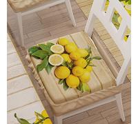 PETTI ARTIGIANI ITALIANI - Juego de 2 Cojines para Sillas de Comedor con Elástico, Fundas Silla Comedor y Cocina, Microfibra, 40x40 cm, Diseño Limones, Hecho con Amor y Pasión en Italia