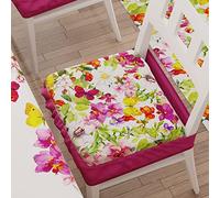 PETTI ARTIGIANI ITALIANI - Juego de 6 Cojines para Sillas de Comedor con Elástico, Fundas Silla Comedor y Cocina, Microfibra, 40x40 cm, Diseño Mariposas, Hecho con Amor y Pasión en Italia