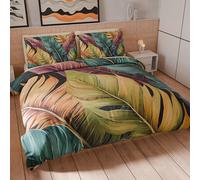 Petti Artigiani Italiani - Juego de Funda nórdica de Matrimonio 250 x 200 cm (2 Fundas de Almohada 50 x 80 cm Incluidas), Juego de Funda nórdica Suave Microfibra con impresión Digital Floral 04 199