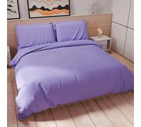 Petti Artigiani Italiani - Juego de Funda nórdica de una Plaza y Media de 200 x 200 cm (2 Fundas de Almohada de 63 x 63 cm Incluidas), Juego de Funda nórdica Suave Microfibra Color Lila