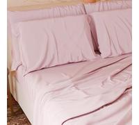 PETTI ARTIGIANI ITALIANI - Juego de sábanas matrimoniales de 4 Piezas, Suaves y Transpirables, Juego de Cama con sábana encimera, sábana Bajera con Esquinas elásticas y 2 Fundas de Almohada Rosa