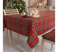 PETTI ARTIGIANI ITALIANI - Mantel Navidad, Manteles Antimanchas, Mantel Mesa Rectangular, Mantel Navideño 140x240 cm Tartán, 100% Made in Italy