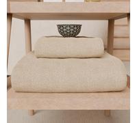 PETTI ARTIGIANI ITALIANI - Toallas de baño de Rizo 100% algodón, Juego de Toallas (1+1), Set de 2 Piezas: 1 Toalla Facial y 1 Toalla de Manos, Beige