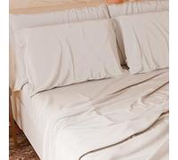 Petti Italian Artisans - Juego de sábanas de 4 Piezas para Cama Doble Maxi, Juego Completo con sábana encimera, sábana Bajera con Esquinas elásticas y 2 Fundas de Almohada, sábanas Blancas