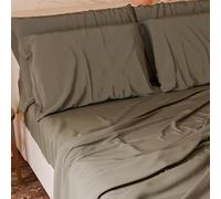 Petti Italian Artisans - Juego de sábanas de 4 Piezas para Cama Doble Maxi, Juego Completo con sábana encimera, sábana Bajera con Esquinas elásticas y 2 Fundas de Almohada, sábanas Gris Paloma