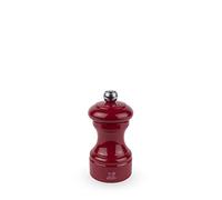 PEUGEOT - Molinillo de pimienta Bistro de 10 cm - Sistema clásico de molienda - Fabricado con madera certificada PEFC - Mecanismo de por vida - Fabricado en Francia - Bistrorama - Color rojo pasión
