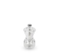 PEUGEOT - Molinillo de sal Bistro 10 cm + sal de roca - Ajuste clásico de molido - De acrílico - Transparente