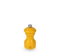 PEUGEOT - Molinillo de sal Bistro de 10 cm - Ajuste clásico de molienda - De madera certificada PEFC - Lacado amarillo azafrán