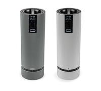Peugeot Molinillo de sal y pimienta Line Z DUO Electric 2 piezas Aluminium-carbon
