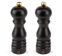 PEUGEOT - Paris u'Select 18 cm Pepper and Salt Mill Set - 6 Predefined Grind Settings - Innovación de sal en polvo, mecanismo de circonio - Madera certificada PEFC - Fabricado en Francia - Acabado