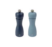 PEUGEOT Set de molinillo de pimienta y sal TAHITI LUFT 2 piezas 15cm Haya / Azul claro y oscuro azul