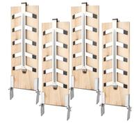 Peviasot Set de 2 Tablas de salmón Flameado, 5 Posiciones, 56 x 21 x 5,5 cm | Madera de cedro sin tratar, grosor 1,5 cm, hasta 2,5 kg, doble cara, pinza inox, para barbacoa y brasero