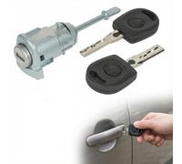 Pexorin Cilindro de Cerradura de Puerta del Conductor Ringt Izquierdo, for Seat, Cordoba Ibiza III 6L3837167B 6L3837168B con Llave 2002-2008 Cilindro de Cerradura de Encendido(RINGT2 x Key)