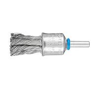 PFERD 43298010 - Cepillo trenzado PBG | Diámetro del vástago: 19 mm, diámetro del alambre: 6 mm, diámetro de alambre de acero inoxidable, diámetro de 0,35 mm para lijadora recta, taladro, eje curvado