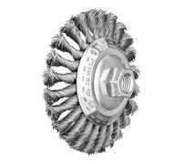 Pferd Cepillo de Alambre Cónico 115 millimeters, Ancho 15 millimeters, Alambre Trenzado Acero 0,50, Rosca M14 x 2
