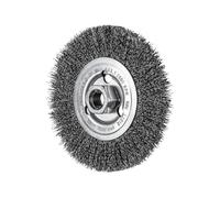 Pferd Cepillo de Alambre Redondo 115 millimeters, Ancho 12 millimeters, Alambre Sin Trenzar Acero 0,30, Rosca M14 x 2, para Uso en Amoladoras Angulares