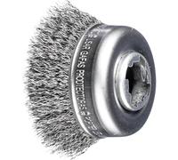 PFERD Cepillo para ollas, diámetro de 60 mm, sin trenzar, alambre de acero de 0,30 mm, alojamiento X-LOCK, 43468922 - para cambio rápido y cómodo de herramientas
