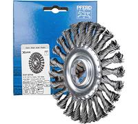 PFERD Cepillo redondo, 125 x 12 mm, trenzado, alambre de acero de 0,50 mm, X-LOCK (22,23 mm), 43303035 - para un cambio de herramientas rápido y cómodo