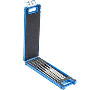 Pferd Juego de 5 limas de diamante Handy DF2627 D126 – 215 mm, grano D126, estuche de plástico