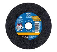 PFERD Disco de corte PSF STEELOX 10 unidades, 76 x 1,0 x 10,0 mm, recto, 69198287 - para acero y acero inoxidable (INOX)