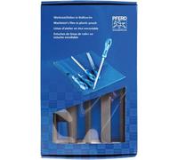 Pferd Juego de 5 Limas de Taller para Metal con Mango Ergonómico, Corte entrefino 2, Longitud 200 millimeters, en Estuche enrollable 532 Wru 200 millimeters C2 en Caja de Cartón