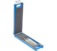 Pferd Juego de 5 limas de diamante Handy DF2627 D126 – 215 mm, grano D126, estuche de plástico