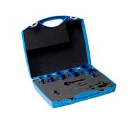PFERD Juego de coronas perforadoras HSS Bi-metal LS-SO 9 I. Contiene 6 coronas 19-57 mm y 2 husillos. Para instaladores.