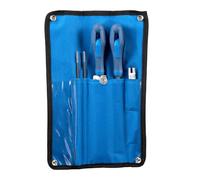 PFERD Juego de limas de afilar CS-SLS-4,0 en bolsa enrollable | Diámetro 4 mm | 5/32" para división de cadena de 1/4" y 3/8" Low Profile | 11099140 - para un afilado cómodo y sin esfuerzo de cadenas