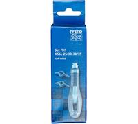 PFERD Juego para limas de motosierra de 4,0 a 5,5 mm, 1 x mango ergonómico y 2 guías para limas de afilar motosierra, 12600030 - para resultados uniformes de afilado