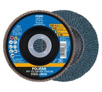 PFERD PFF 125 Z 80 PSF STEELOX, para lijado, 12200 rpm, 12,5 cm, 10 unidades