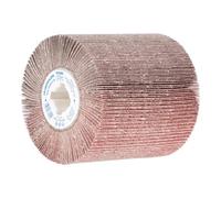 Pferd Rodillo Lijador Fr-W 100 x 100 millimeters, Agujero 19 millimeters, Grano: A 80, para Lijado de Superficies de Metales en Satinadora de Rodillos