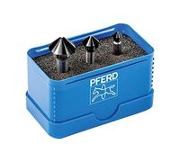 PFERD - SET AVE.CON. HSS DIN335 C90° 3ud. HC-FEP