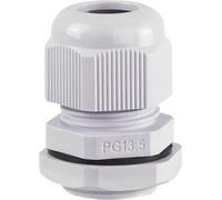 PG 13,5 x 50, juego de 50 abrazaderas para cables con tuerca, de 6 a 12 mm, grado de protección IP68, color gris