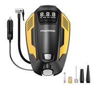 PGNOOGE 150 PSI Compresor de Aire Portátil para Coche, Inflador de Ruedas de Coche DC 12V con Auto-Off, Hinchador de Ruedas para Coches SUV Motocicletas Pelotas, Bomba de Neumáticos con Luz LED