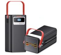 PGYOB Estación de energía portátil, generador de 27,000 mAh para exteriores, cable integrado, batería de respaldo para carga de teléfono, viajes y uso doméstico, camping