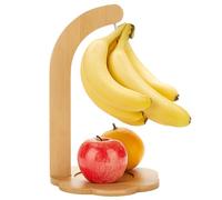 PH PandaHall Soporte para plátanos con base de flores para almacenamiento de frutas, soporte de madera para árbol de plátano para mantener el plátano fresco, gancho de plátano para encimera de cocina