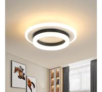 Pheashine Lámpara de Techo LED Moderno, 24W Plafon LED de Acrílico, Plafones Redonda para Salón, Cocina, Pasillo, Dormitorio, Luz Cálida 3000K