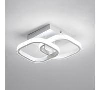 Pheashine Lámpara de Techo LED Moderno, Luz de Techo Cuadrada Simple | 22W Plafón LED Techo de Acrílico Blanco para Dormitorio, Sala de Estar, Comedor, Cocina, Pasillo, L23.5*W23.5*H9.5CM